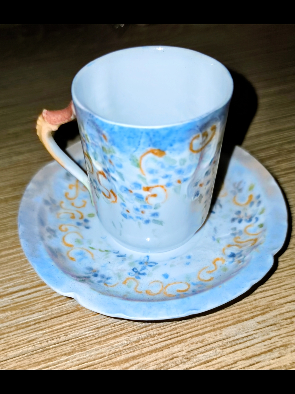 Vintage Tilley's Floral Porcelain Demitasse Cup and Saucer